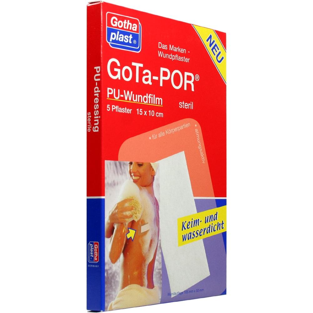 GOTA-POR PU Wundfilm 15x10 cm steril Pflaster 5 St Pflaster
