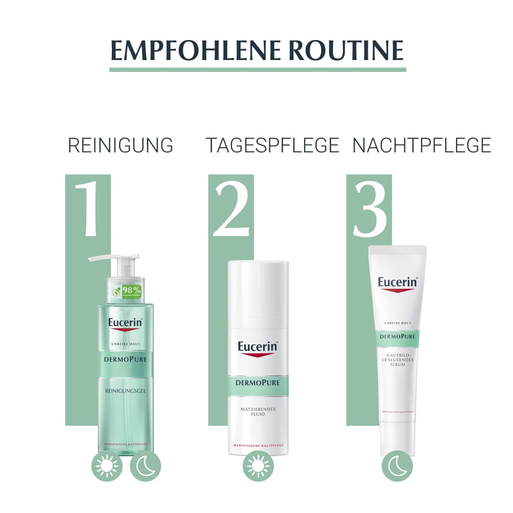 Eucerin DERMOPURE Reinigungsgel gegen Pickel und unreine Haut + 3 € sparen* 400 ml Gel