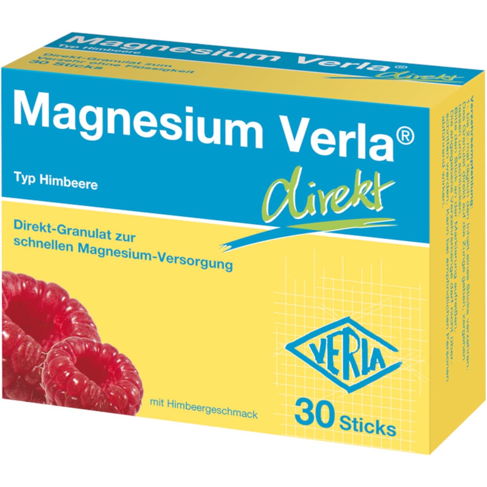 Magnesium Verla direkt Himbeergeschmack 30 St Granulat