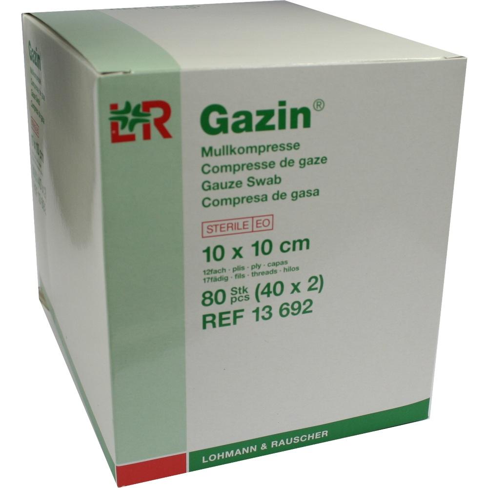 GAZIN Mullkomp.10x10 cm steril 12fach 40X2 St Kompressen