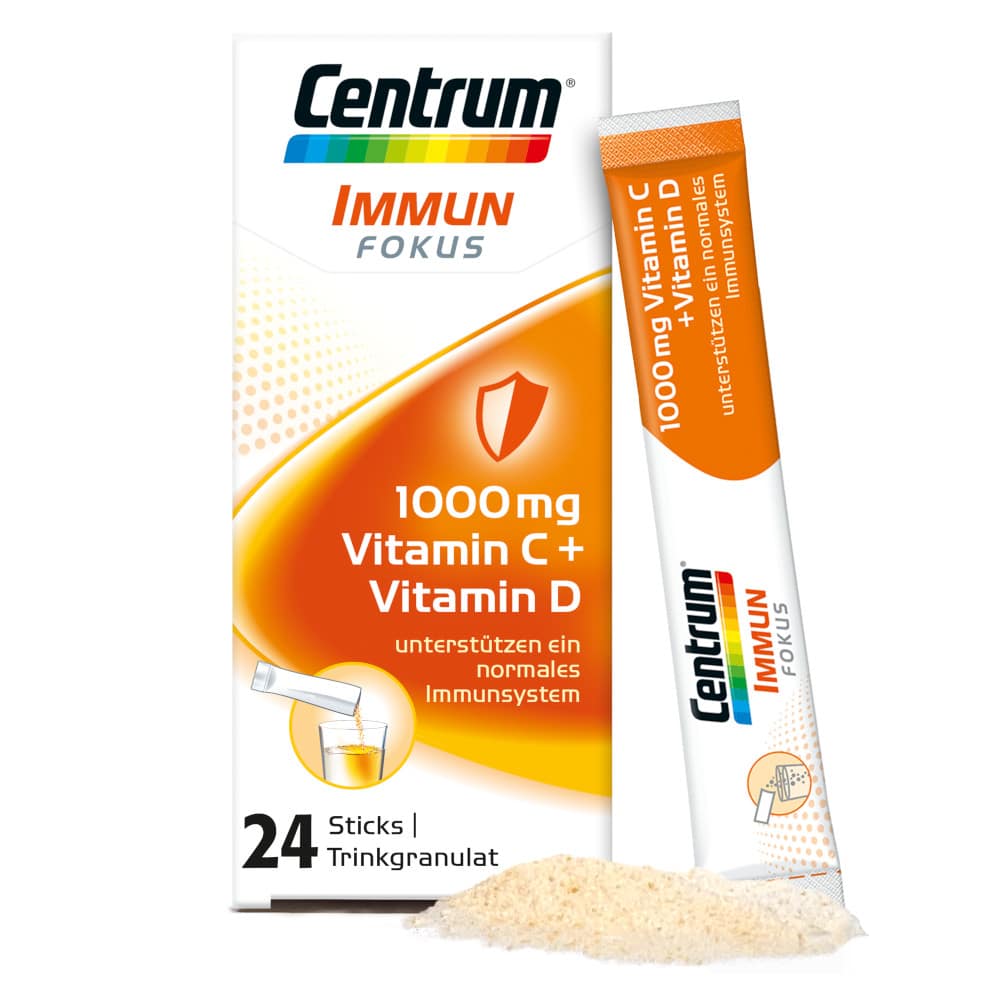 CENTRUM Immun Fokus 1000 mg Vitamin C+D Trinkgranulat 24 St