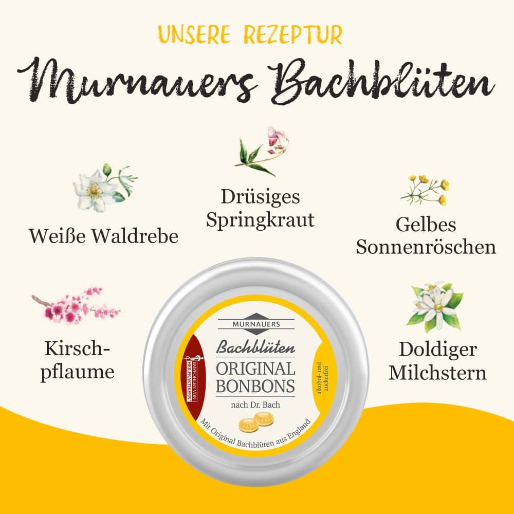 MURNAUERS Bachblüten ORIGINAL BONBONS nach Dr. Bach 50 g Bonbons