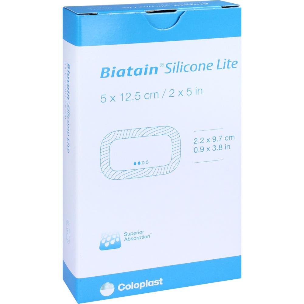 BIATAIN Silicone Lite Schaumverband 5x12,5 cm 5 St Verband