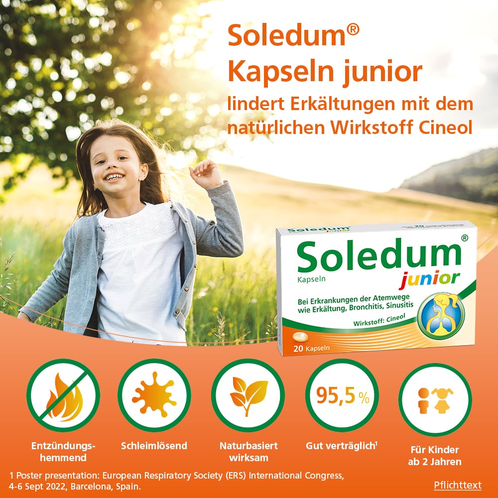 Soledum Kapseln junior 100mg 20 St Kapseln magensaftresistent