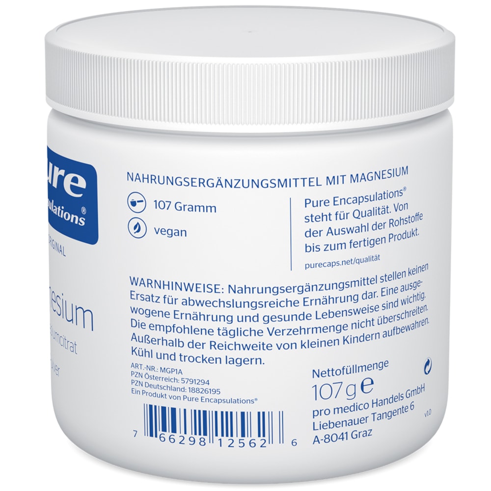 pure encapsulations Magnesium 107 g Pulver