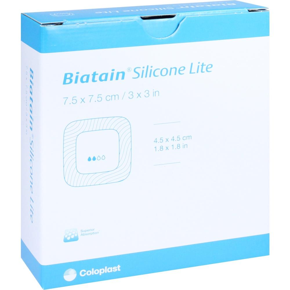 BIATAIN Silicone Lite Schaumverband 7,5x7,5 cm 10 St Verband