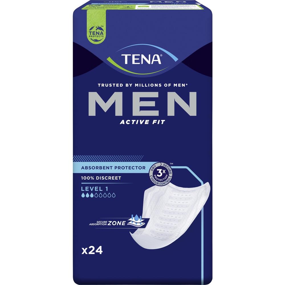 TENA MEN ACTIVE FIT LEVEL 1 Absorbent Protector 24 St
