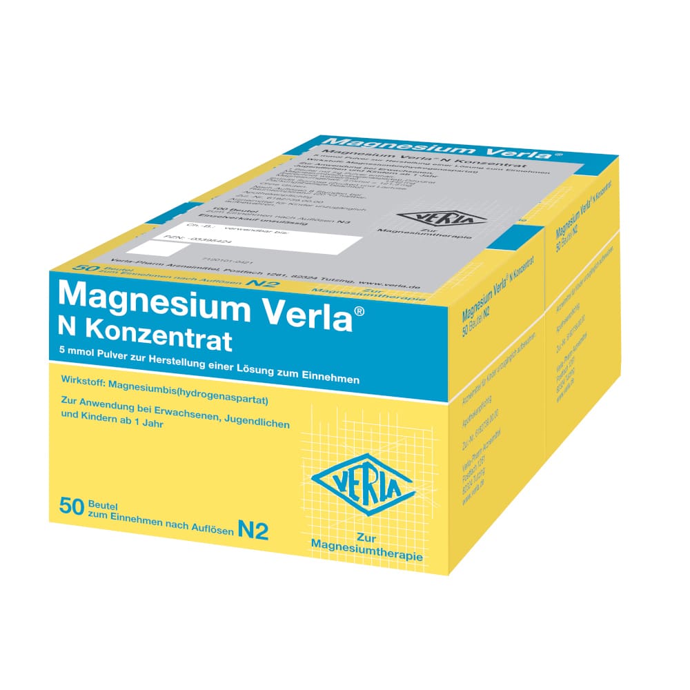 Magnesium Verla N Konzentrat Pulver 100 St Pulver zur Herstellung einer Lösung zum Einnehmen