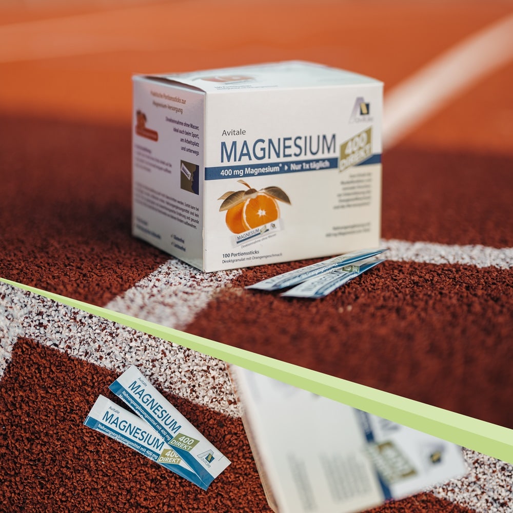 Avitale Magnesium 400 Direkt Orange Portionssticks 20X2.1 g Granulat