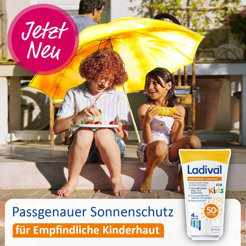 Ladival Empfindliche Kinderhaut Sonnenschutz-Creme Gesicht für Kids LSF 50+ 50 ml Creme