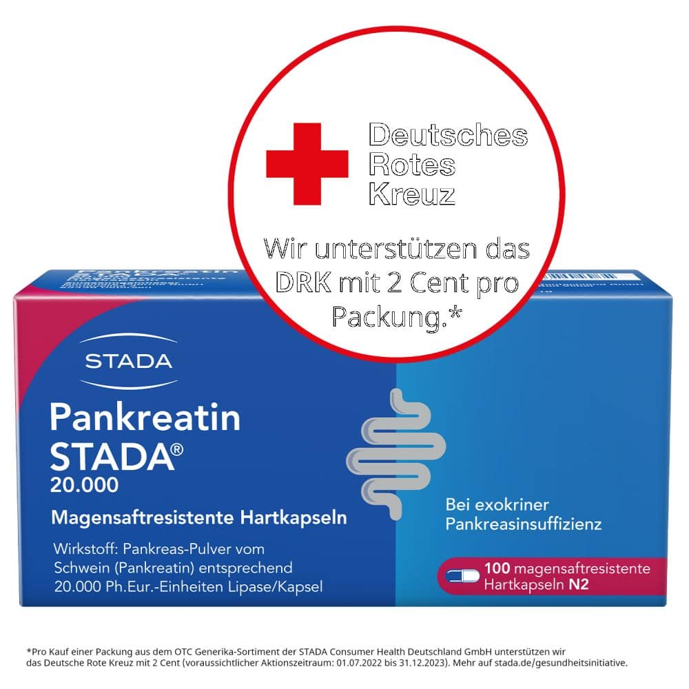 Pankreatin STADA 20000 100 St Magensaftresistente Hartkapseln