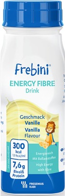 Frebini Energy Fibre Trinknahrung Vanille 4X200 ml Flüssigkeit