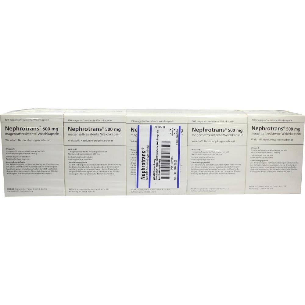 Nephrotrans 500mg 5X100 St Kapseln magensaftresistent