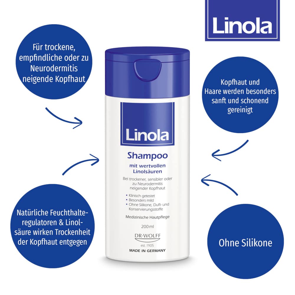 Linola Shampoo - Für trockene Kopfhaut 200 ml Shampoo