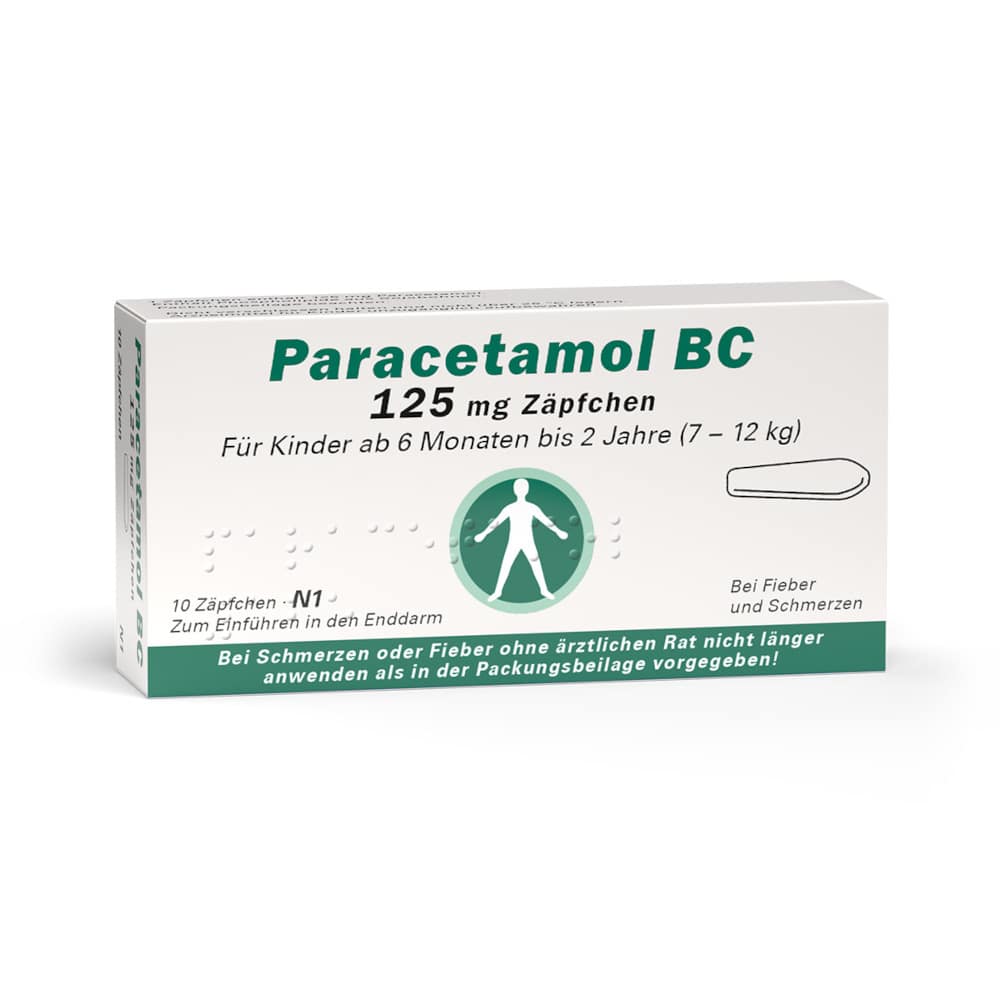 Paracetamol BC 125mg 10 St Suppositorien