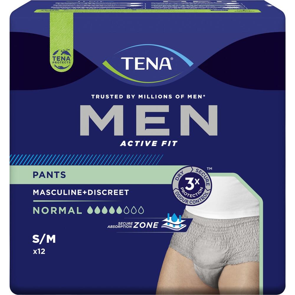 TENA MEN ACTIVE FIT PANTS NORMAL S/M 12 St