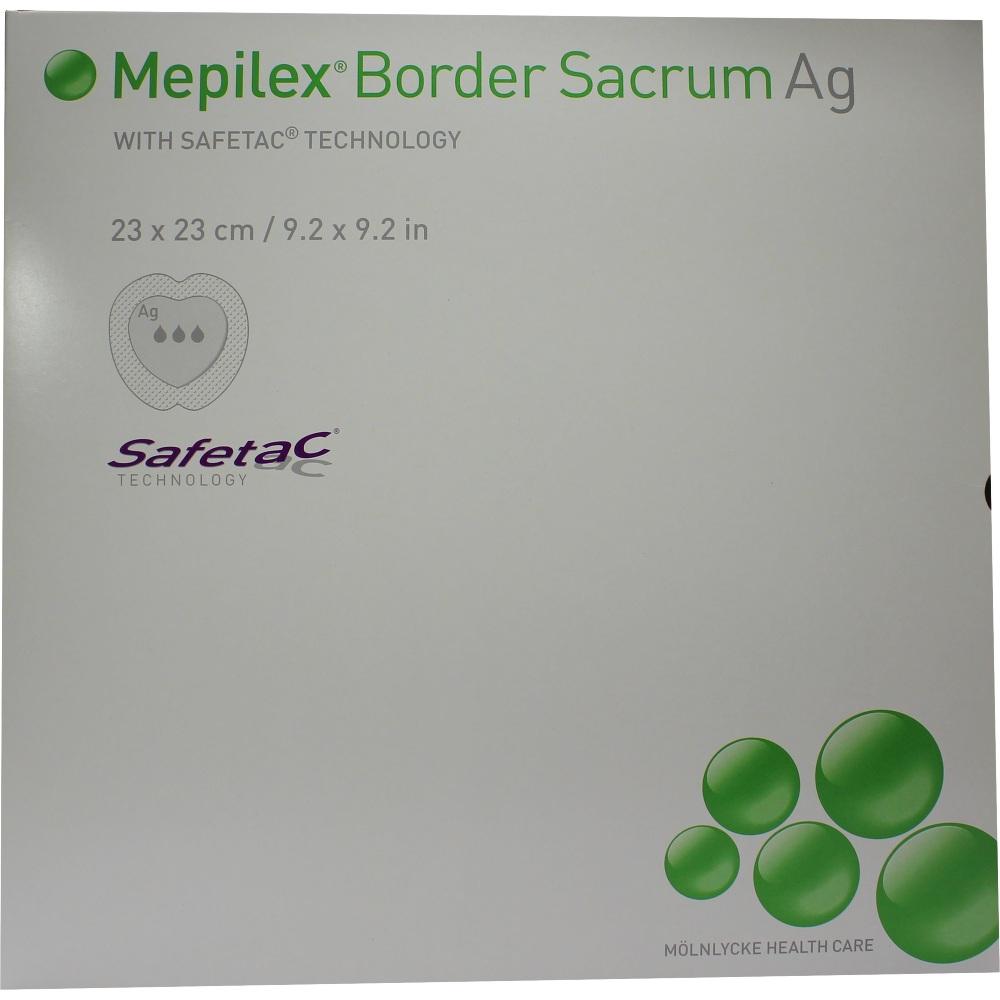 MEPILEX Border Sacrum Ag Schaumverb.23x23 cm ster. 5 St Verband
