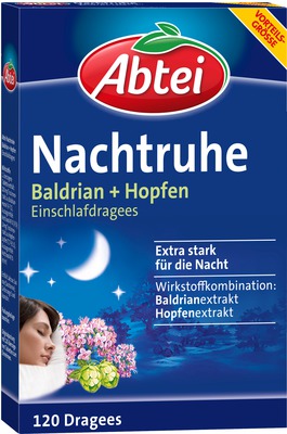 Abtei Nachtruhe Baldrian plus Hopfen Einschlafdragees 120 St Dragees