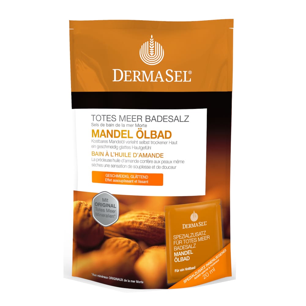 DERMASEL Totes Meer Badesalz+Mandel 1 Packung Kombipackung