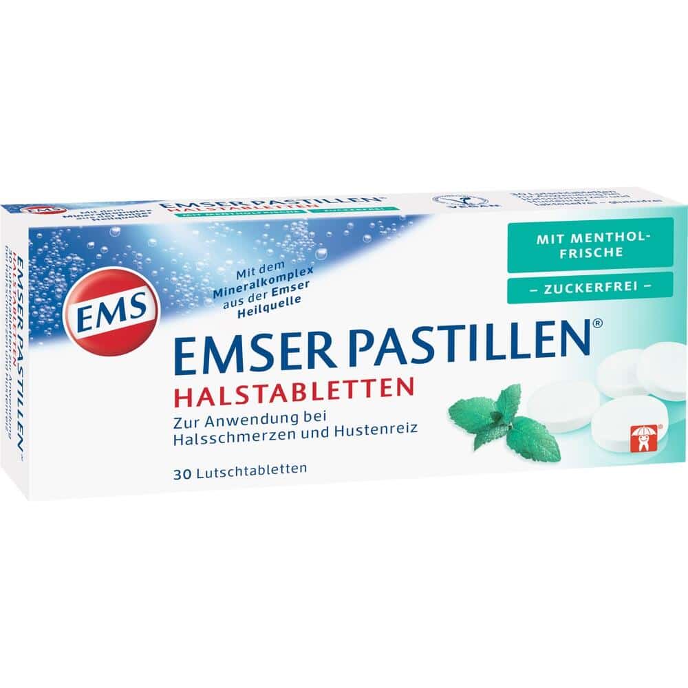 EMSER Pastillen mit Mentholfrische zuckerfrei 30 St Lutschtabletten