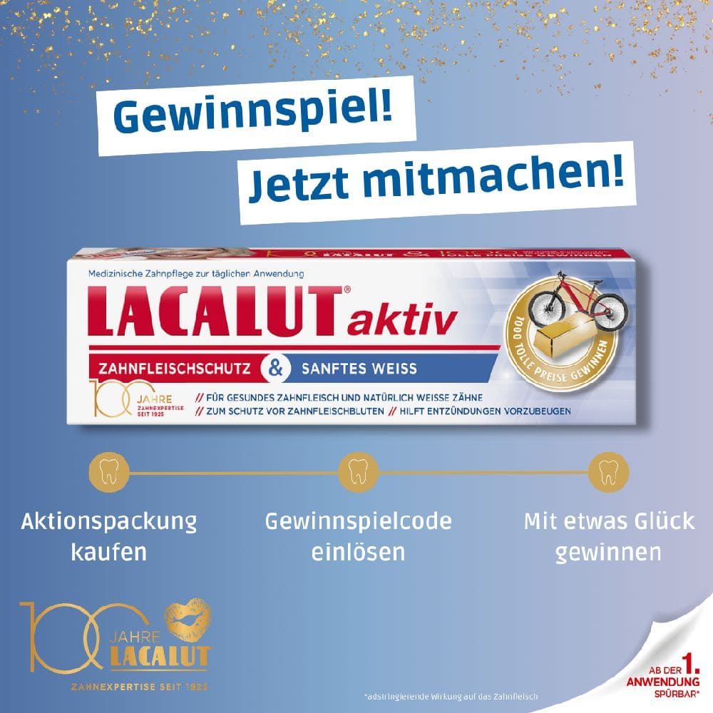 LACALUT Aktiv Zahnfleischschutz & Sanftes Weiß 75 ml Zahnpasta