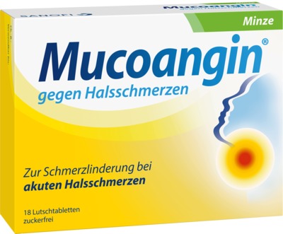 Mucoangin gegen Halsschmerzen Minze 18 St Lutschtabletten