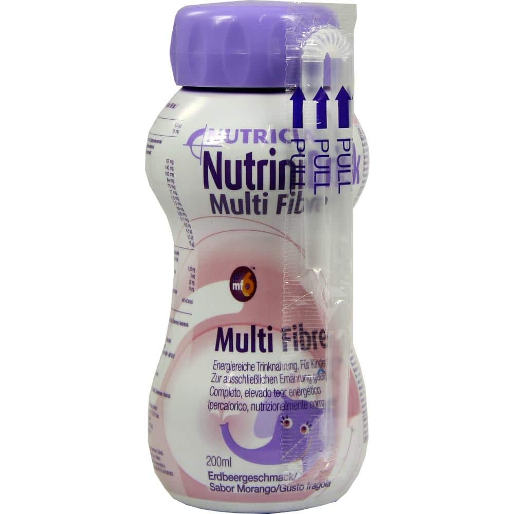 NutriniDrink Multi Fibre Erdbeere 200 ml Flüssigkeit