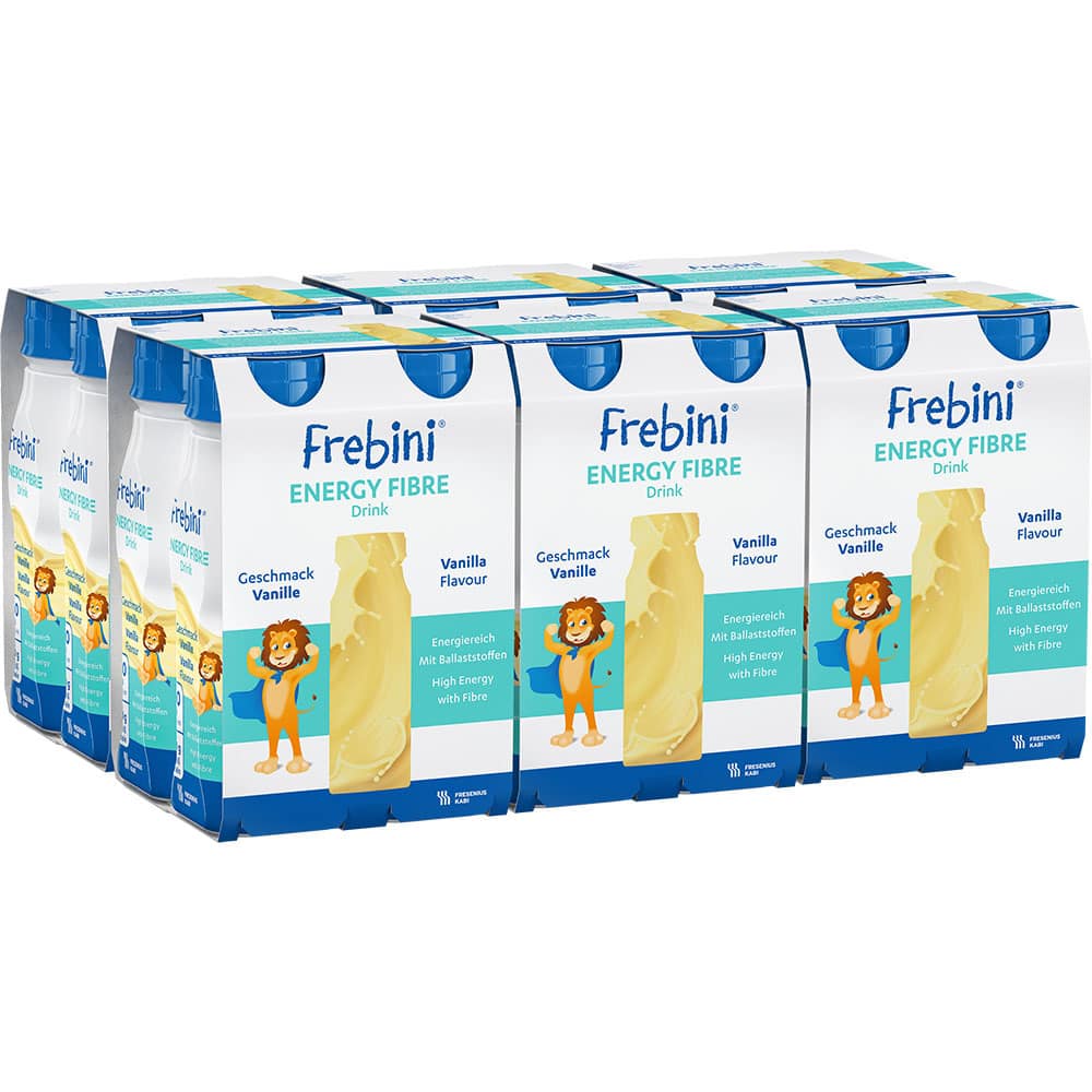 Frebini Energy Fibre Trinknahrung Vanille 6X4X200 ml Flüssigkeit