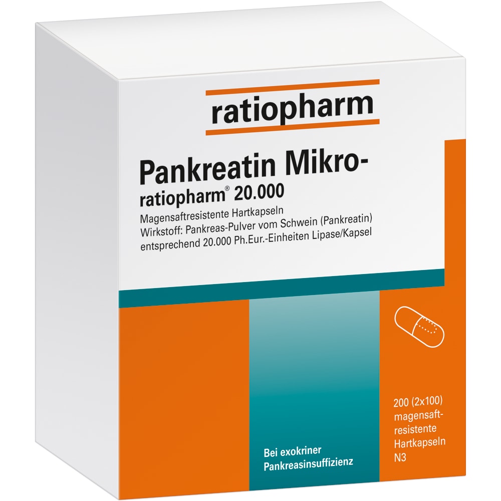 Pankreatin Mikro-ratiopharm 20.000 200 St Kapseln