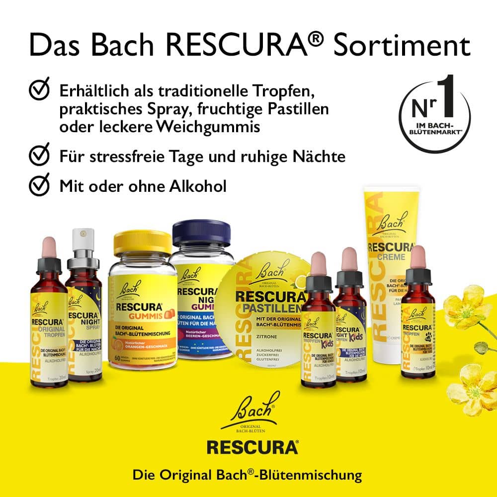 Bachblüten RESCURA NIGHT Spray alkoholfrei 20 ml Spray