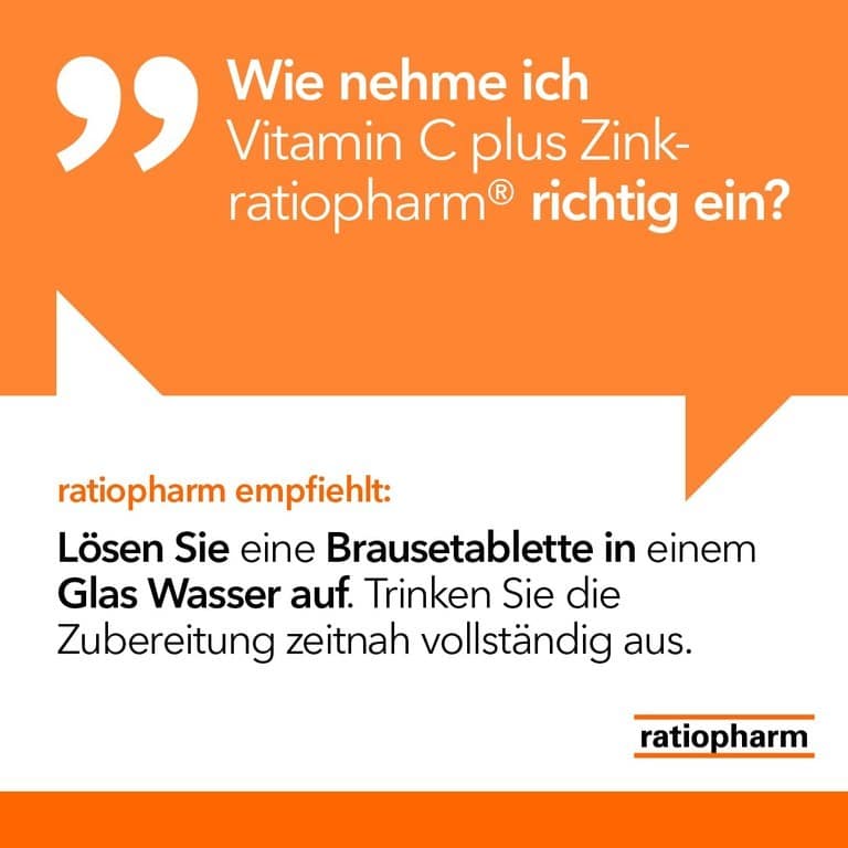 Vitamin C plus Zink-ratiopharm 40 St Brausetabletten