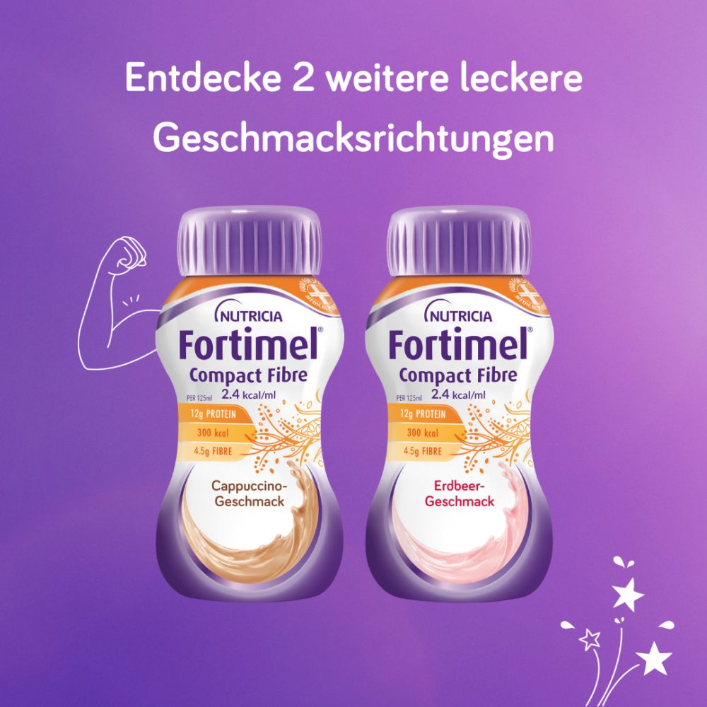 Fortimel Compact Fibre 2.4 Trinknahrung Vanille 8X4X125 ml Flüssigkeit