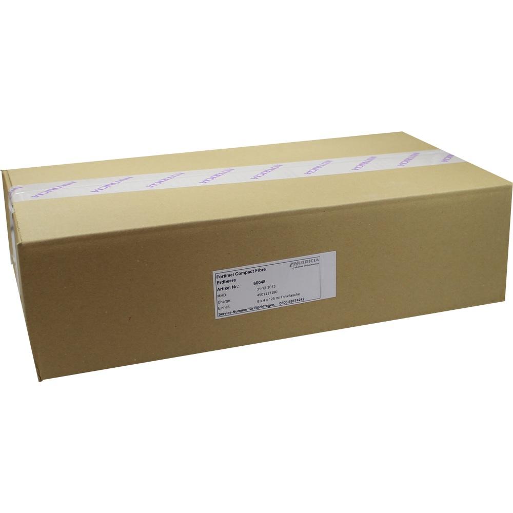 Fortimel Compact Fibre 2.4 Trinknahrung Erdbeere 8X4X125 ml Flüssigkeit