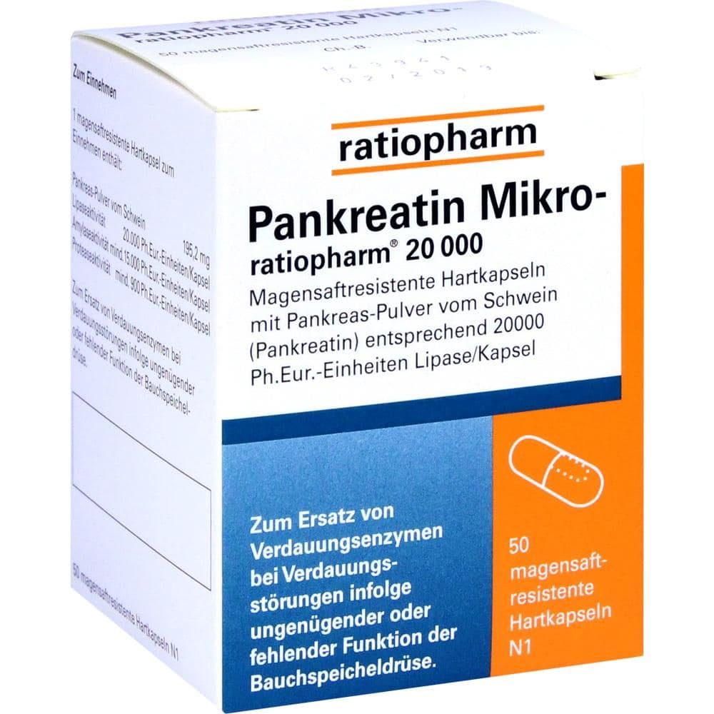 Pankreatin Mikro-ratiopharm 20000 50 St Kapseln