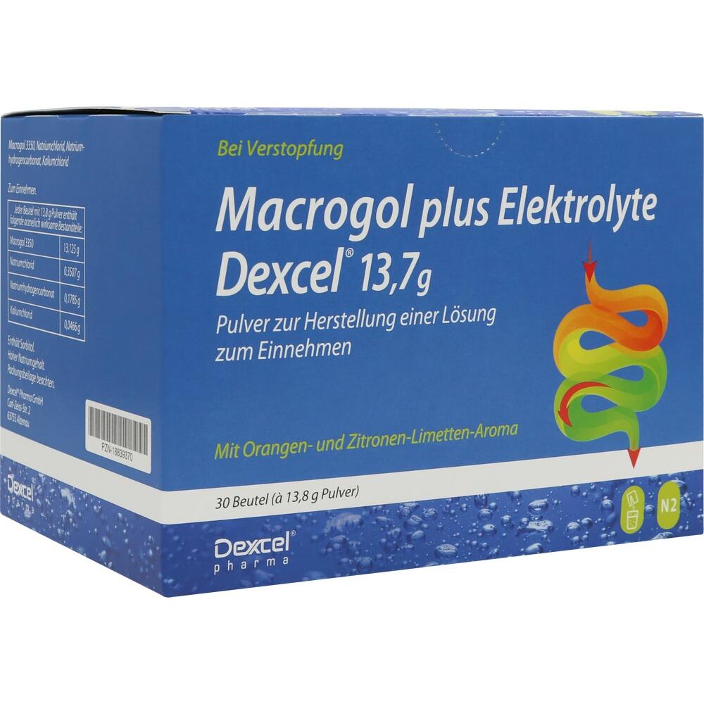 Macrogol plus Elektrolyte Decxel 13,7g 30 St Pulver zur Herstellung einer Lösung zum Einnehmen