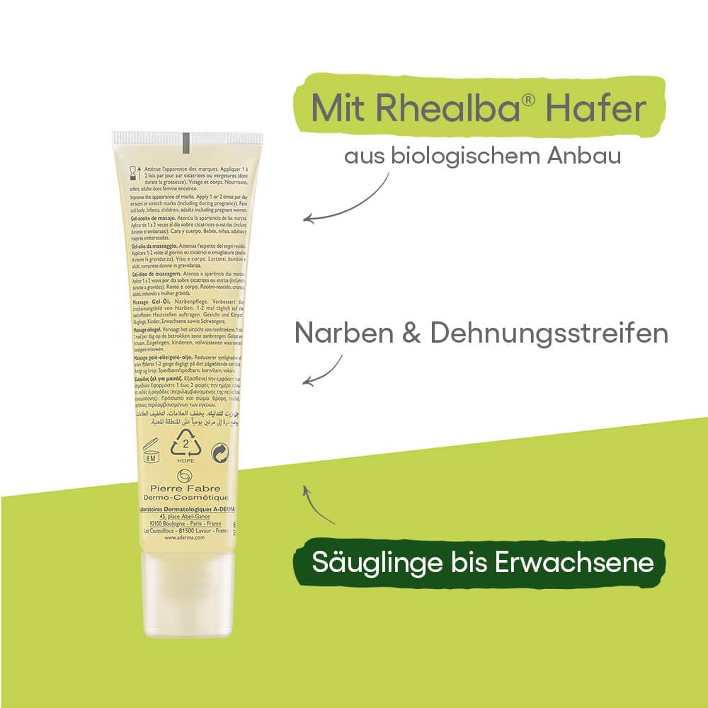 A-DERMA Massage Gel-Öl NARBENPFLEGE 40 ml Gel