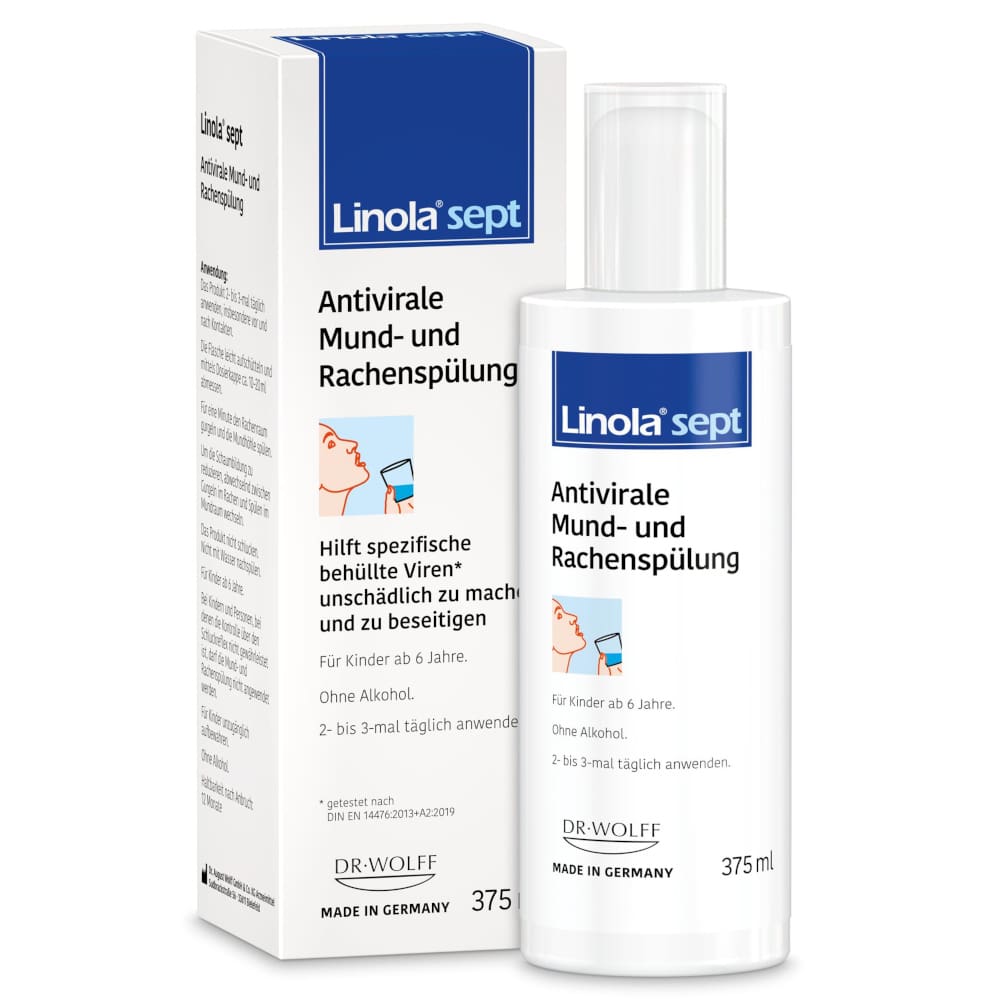 Linola sept Mund- und Rachenspülung 375 ml Suspension