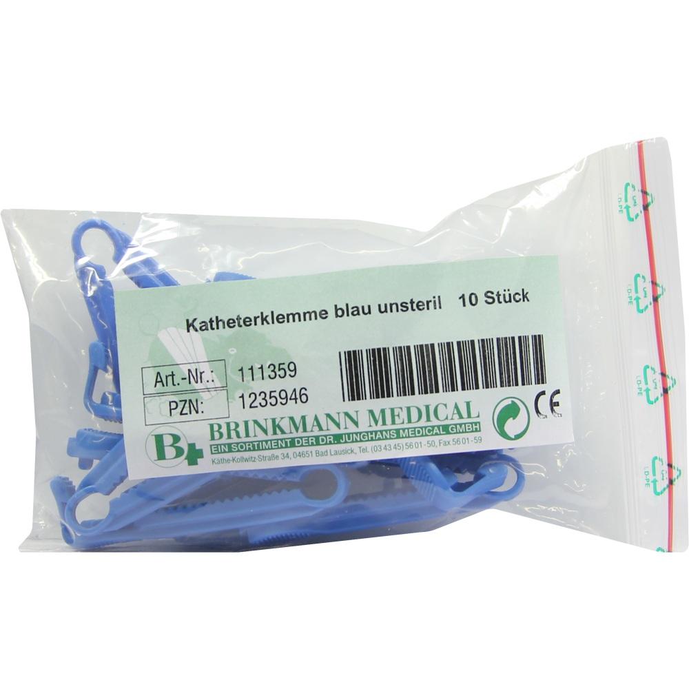 KATHETERKLEMME blau unsteril 10 St