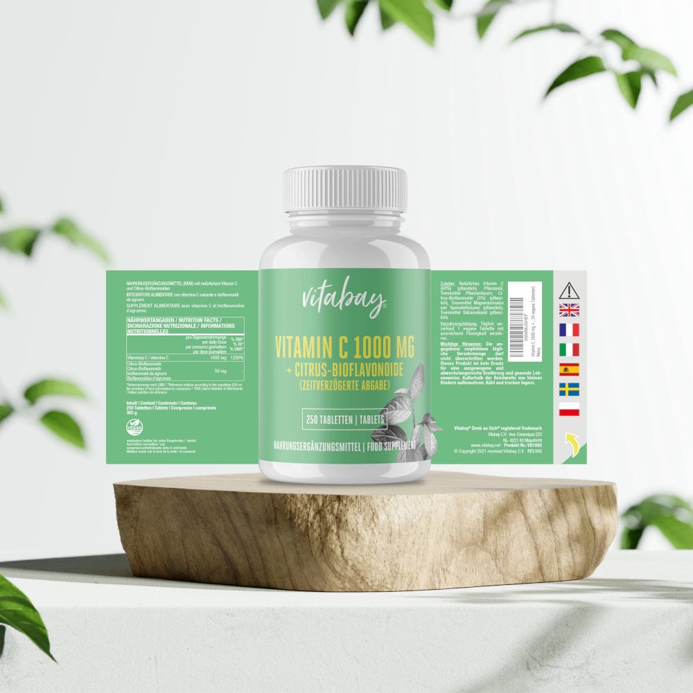 vitabay Vitamin C Bioflavonoide 1000mg  250 St Tablette mit veränderter Wirkstofffreisetzung