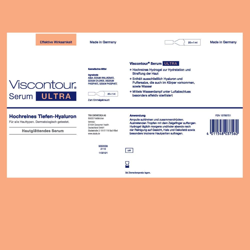 Viscontour Serum Ultra mit Tiefen-Hyaluron 20X1 ml Ampullen