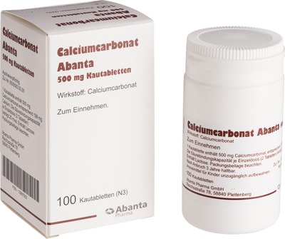 Calciumcarbonat Abanta 500 Mg Kautabletten  100 St Kautabletten