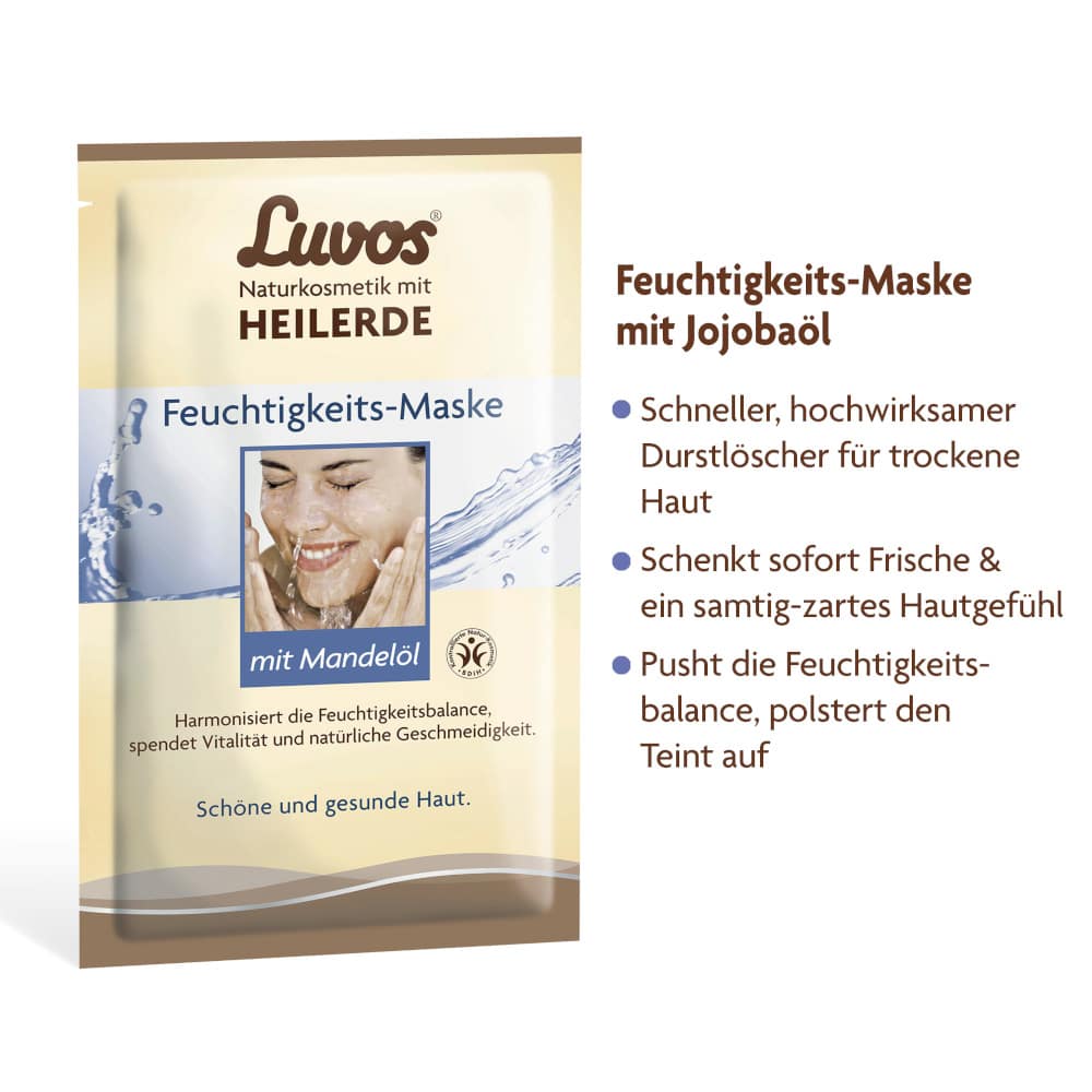 Luvos HEILERDE Feuchtigkeits-Maske Naturkosmetik 2X7.5 ml Gesichtsmaske