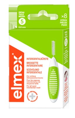 elmex INTERDENTALBÜRSTEN grün, Größe 5 0,8mm 8 St Zahnbürste