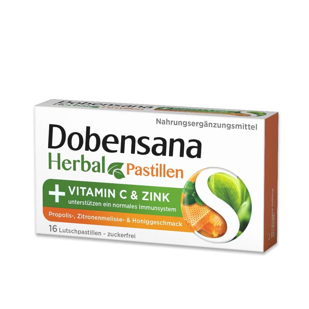 Dobensana Herbal + VITAMIN C & ZINK Honiggeschmack 16 St Lutschpastillen Dobensana Herbal + VITAMIN C & ZINK Honiggeschmack 16 St Lutschpastillen