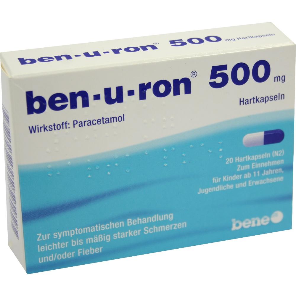 Ben-u-ron 500mg 20 St Hartkapseln
