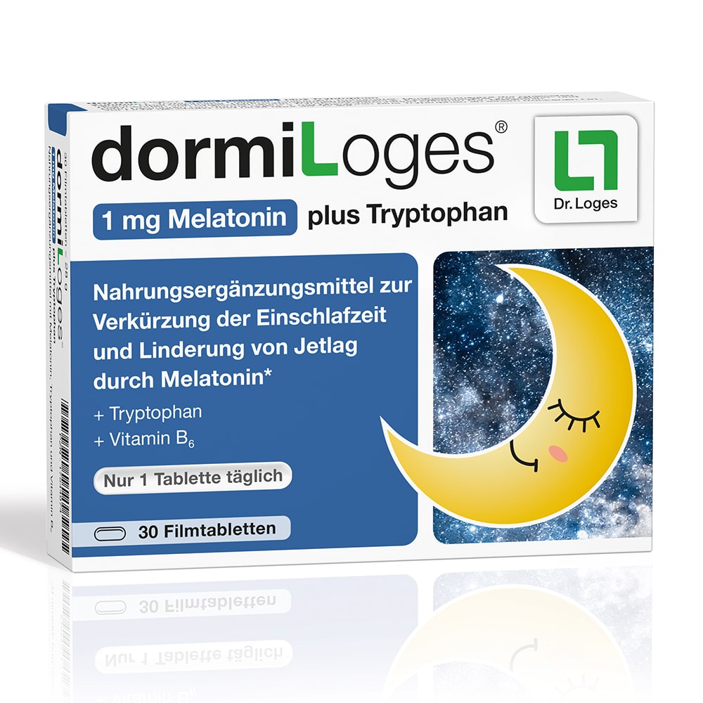 dormiLoges Melatonin plus Tryptophan 30 St Filmtabletten