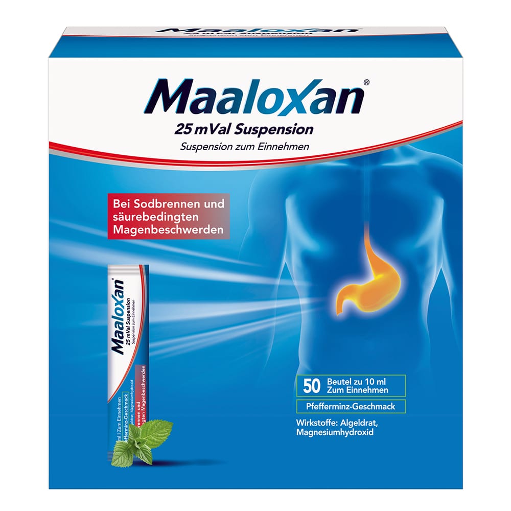 MAALOXAN Suspension bei Sodbrennen & Magenschmerzen 50X10 ml Suspension