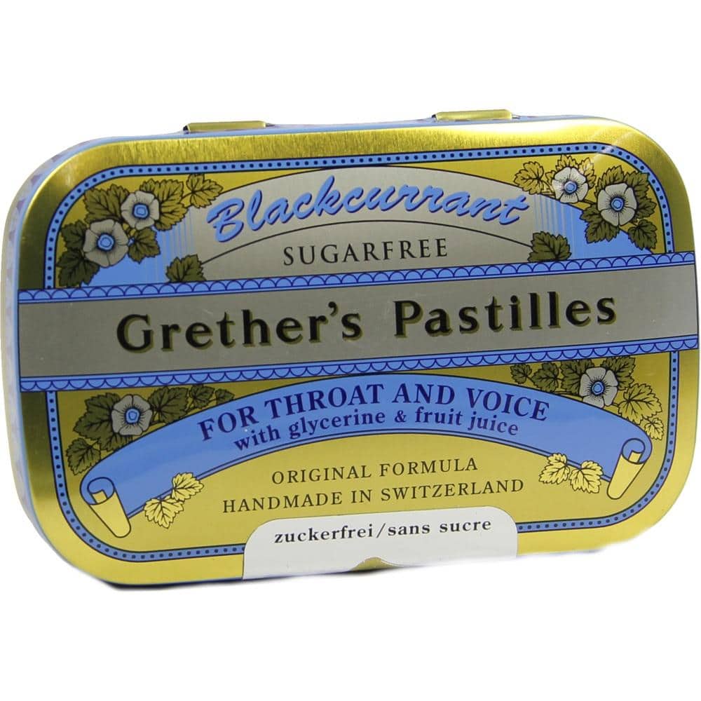 Grethers Pastilles Blackcurrant Silber Dose 60 g Pastillen