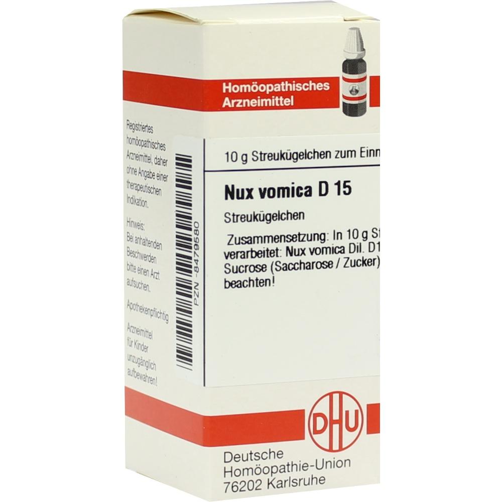 NUX VOMICA D 15 Globuli 10 g Globuli