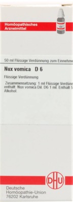 NUX VOMICA D 6 Dilution 50 ml Dilution